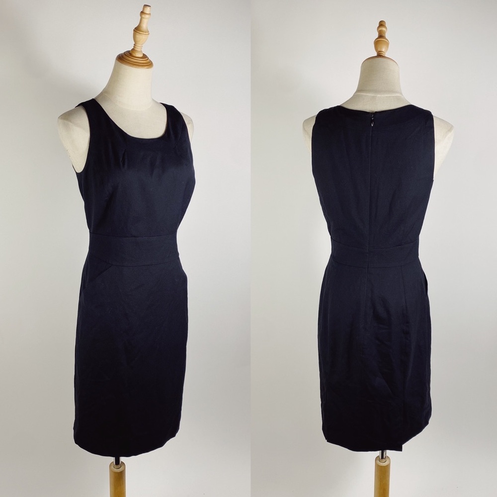 J. CREW Lightweight Suiting Wool Sleeveless Basic Black Dress Womens 2